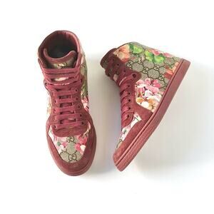 Gucci Coda GG Monogram Floral High Top Sneakers 36